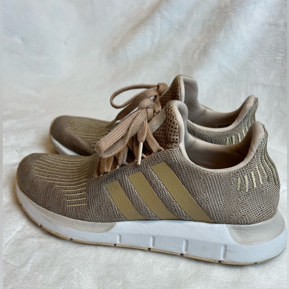 adidas Women's Athletic Shoes in Tan and White